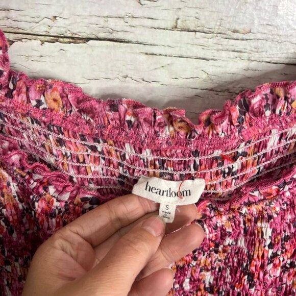 Heartloom Pink Floral Midi Dress size small - Picture 4 of 6